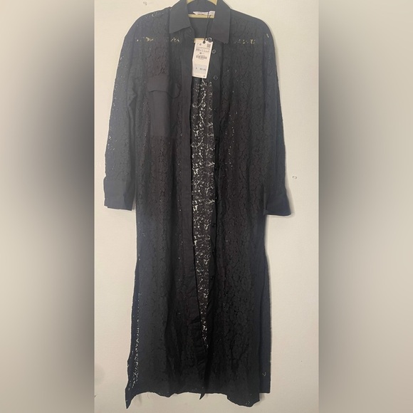 NWT Zara black lace tunic/dress/ cardigan size XS - Picture 4 of 6